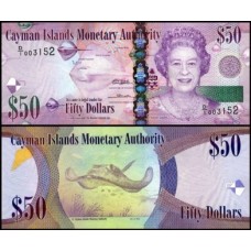 Cayman Islands Ilhas Caimã P-42a Fe 50 Dollars 2010 D/1 Rainha ♛