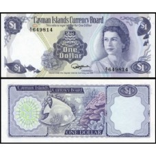 Cayman Islands Ilhas Caimã P-5f Fe 1 Dollar 1985 Rainha ♛