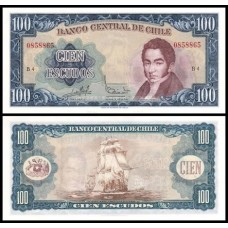 Chile P-141a.2 Fe 100 Escudos ND (1962-75)