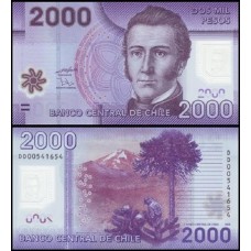 Chile P-162a Fe 2.000 Pesos 2009 Manuel Rodriguez Polímero