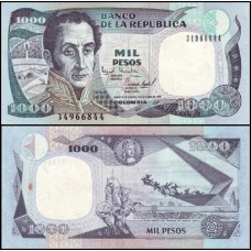 Colômbia P-438a.5 Fe 1.000 Pesos 1995