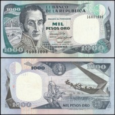 Colômbia P-432a.1 Fe 1.000 Pesos 1987