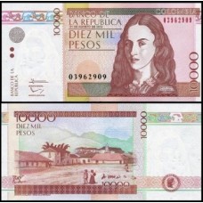 Colômbia P-453o Fe 10.000 Pesos 2012 Policarpa Salavarrieta 
