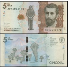 Colômbia P-459c Fe 5.000 Pesos 2017