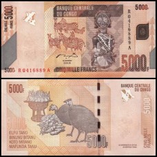 Congo Democratic Republic P-102b Fe 5.000 Francs 2005/2012