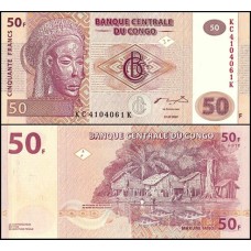 Congo Democratic Republic P-97a Fe 50 Francs 2007 G&D