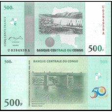 Congo Democratic Republic P-100a Fe 500 Francs 2010 Comemorativa