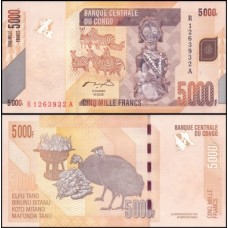 Congo Democratic Republic P-102a Fe 5.000 Francs 2005-2012