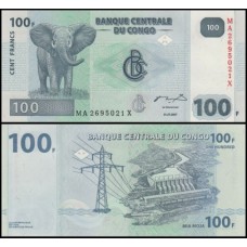 Congo Democratic Republic P-98Aa Fe 100 Francs 2007  G&D