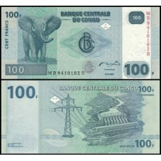 Congo Democratic Republic P-98a Fe 100 Francs 2007 HdM