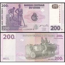 Congo Democratic Republic P-99Aa Fe 200 Francs 2007 HdM