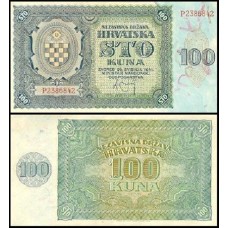 Croatia Croácia P-2 Fe 100 Kuna 1941