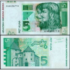 Croatia Croácia P-37a Fe 5 Kuna 2001