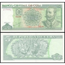 Cuba P-116q Fe 5 Pesos 2017 Antonio Maceo