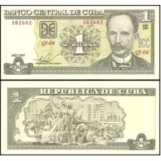Cuba P-128d Fe 1 Peso 2009 José Martí