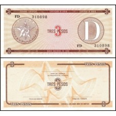Cuba P-Fx33 Fe 3 Pesos 1985 Cuba P-Fx33 Fe 3 Pesos 1985