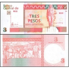 Cuba P-Fx47b Fe 3 Pesos Convertibles 2007 Cuba P-Fx47b Fe 3 Pesos Convertibles 2007