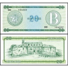 Cuba P-Fx9 Fe 20 Pesos 1985 Cuba P-Fx9 Fe 20 Pesos 1985
