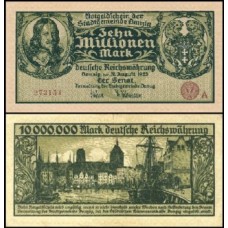 Danzig P-26a S/Fe 10 Millionen Mark 1923 Escassa