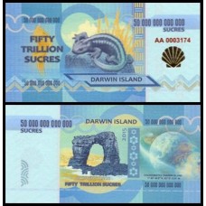 Darwin Islands 50 Trilhões De Sucres Ouro Fantasia