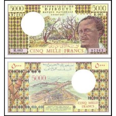 Djibouti Djibuti P-38d Fe 5.000 Francs ND (1979;1988)