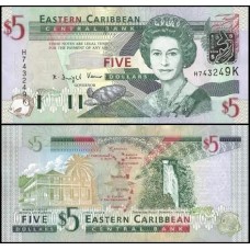 E C S Caribe P-42k Fe 5 Dollars ND (2003) São Cristóvão Rainha ♛ E C S Caribe P-42k Fe 5 Dollars ND (2003) São Cristóvão Rainha ♛