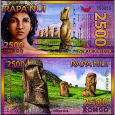 Easter Island Ilha De Páscoa 2.500 Rongo 2011 Fe Polímero Fantasia	