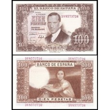 Spain Espanha P-145a.3 Fe 100 Pesetas 1953 (1955)