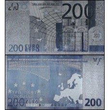 European Union CE-22 Fe 200 Euros Folheada a Prata Fantasia