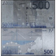 European Union CE-23 Fe 500 Euros Folheada a Prata Fantasia