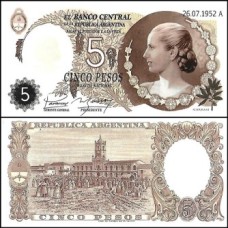 Argentina Evita Peron 5 Pesos 2010 Fe Fantasia