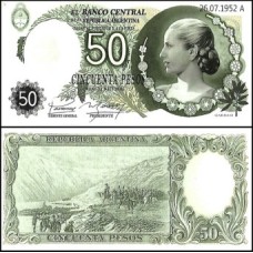 Argentina Evita Peron 50 Pesos 2010 Fe Fantasia
