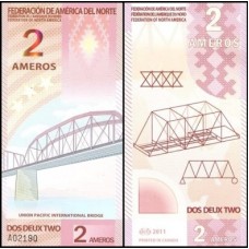 Federação Norte Americana 2 Ameros Fe 2011 Fe Polímero Fantasia