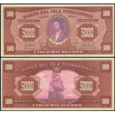 Fernandina Isla 5.000 Sucres 2016 Fe Fantasia