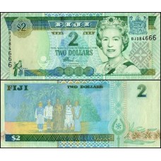 Fiji Ilhas Fiji P-104a Fe 2 Dollars ND (2002) Rainha ♛
