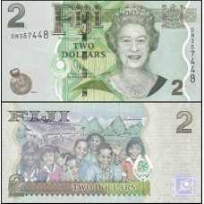 Fiji Ilhas Fiji P-109b Fe 2 Dollars ND (2011) Rainha ♛