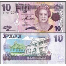 Fiji Ilhas Fiji P-111b Fe 10 Dollars ND (2011) Rainha ♛
