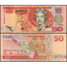 Fiji Ilhas Fiji P-100b Fe 50 Dollars 1996 Rainha ♛