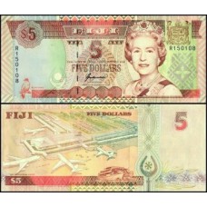 Fiji Ilhas Fiji P-101a Fe 5 Dollars ND (1998) Rainha ♛