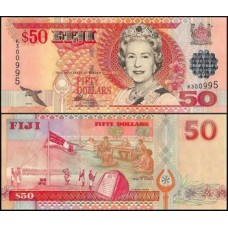 Fiji Ilhas Fiji P-108a Fe 50 Dollars ND (2002) Rainha ♛