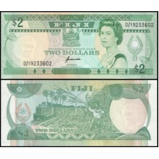 Fiji Ilhas Fiji P-90a Fe 2 Dollars ND (1995) Rainha ♛