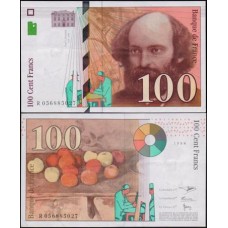 France França P-158a.2 Sob 100 Francs 1998 Paul Cézanne