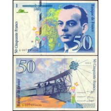 France França P-157b Sob 50 Francs 1993 Saint-Exupéry