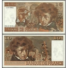 France França P-150c.5 Fe 10 Francs 1976 Hector Berlioz