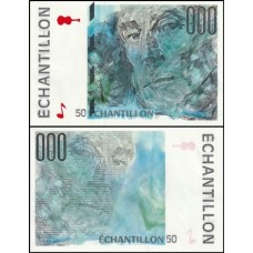 France França Test Note 50 Echantillon Maurice Ravel