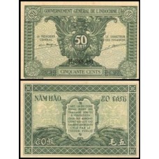 French Indo-China Indochina P-91a Fe 50 Cents ND (1942)