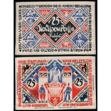 Germany Alemanha Gp-16b Bielefeld Fe 25 Mark 1921 Em Linho