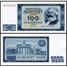 Germany Democratic Republic Alemanha Oriental P-26a Fe 100 Mark 1964 Karl Marx