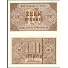 Germany Federal Republic Alemanha Ocidental P-26 Fe 10 Pfennig ND (1967)