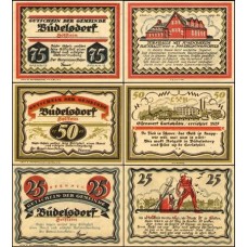 Germany Alemanha L-192 Büdelsdorf S/Fe 3 Notgelds 1921